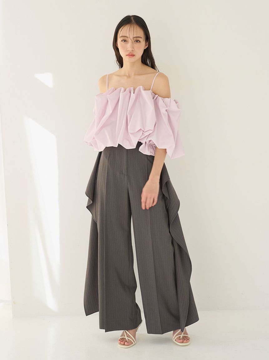 SNIDEL「リボン2wayデザインパンツ」|チノ|