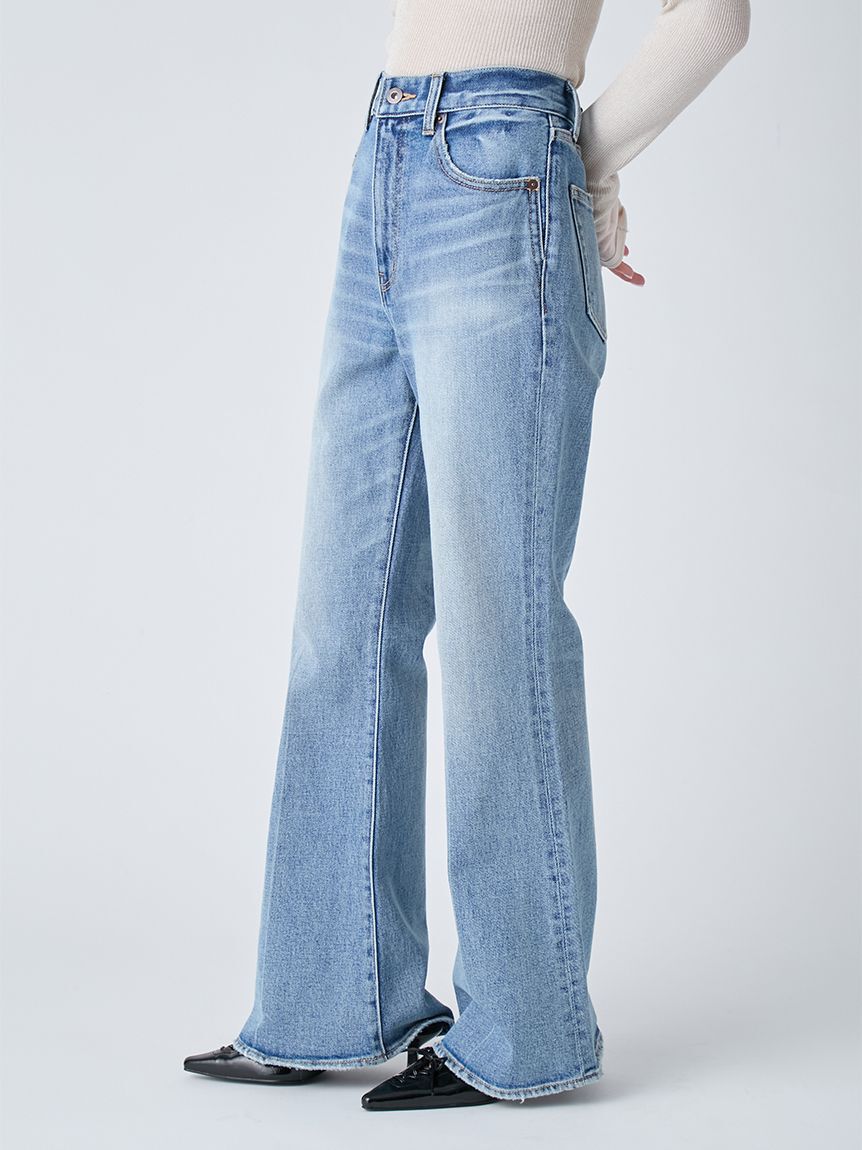 LILY BROWN「【WEB限定00サイズ】ストレッチセミフレアデニムパンツ」|デニム|