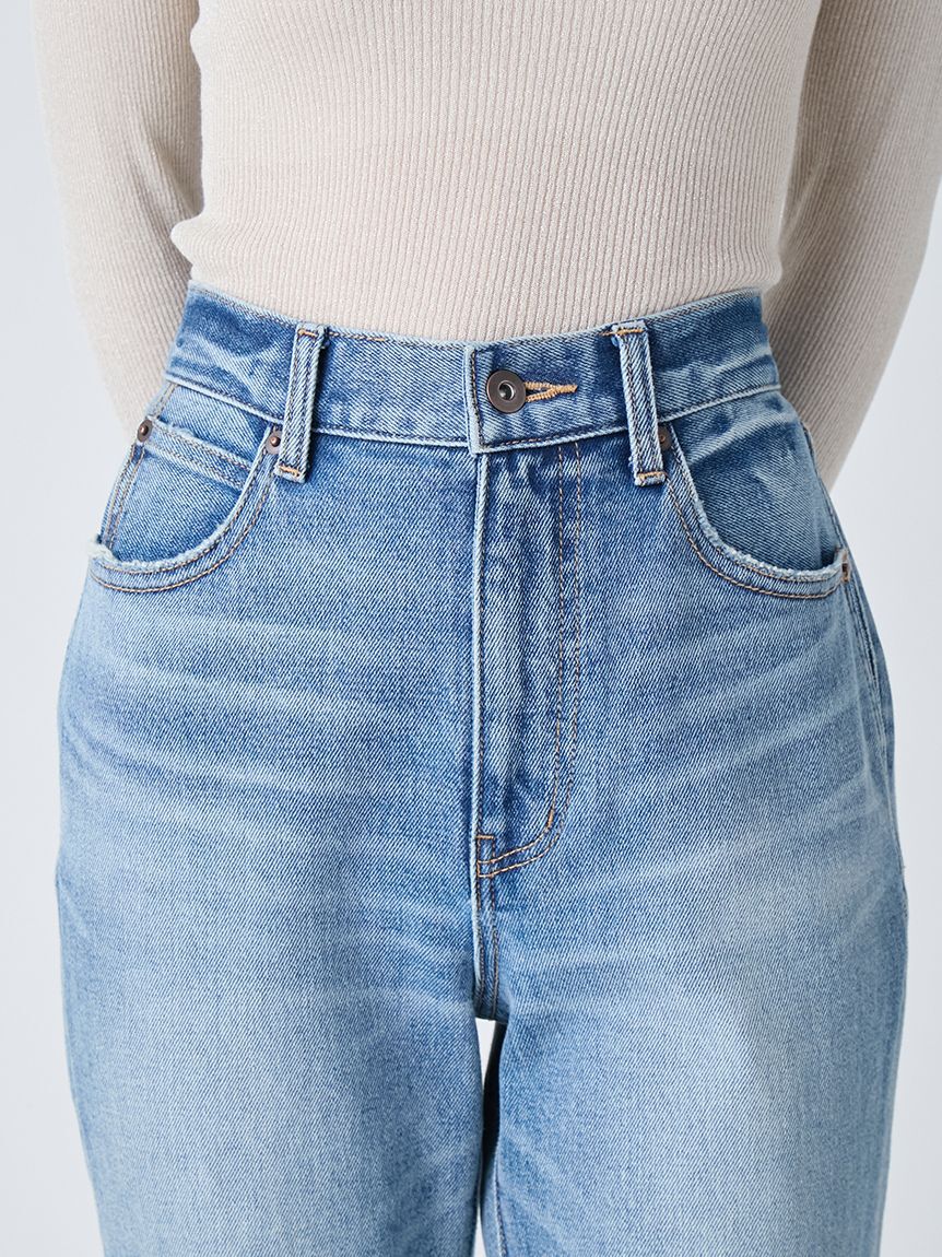 LILY BROWN「【WEB限定00サイズ】ストレッチセミフレアデニムパンツ」|デニム|