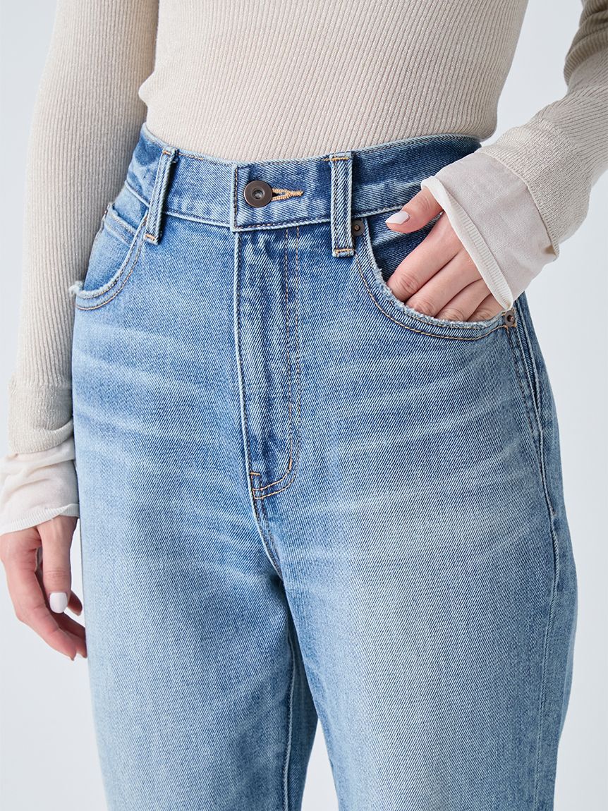 LILY BROWN「【WEB限定00サイズ】ストレッチセミフレアデニムパンツ」|デニム|