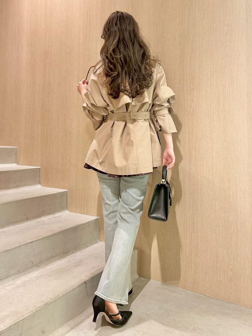 LILY BROWN「【WEB限定00サイズ】ストレッチセミフレアデニムパンツ」|デニム|