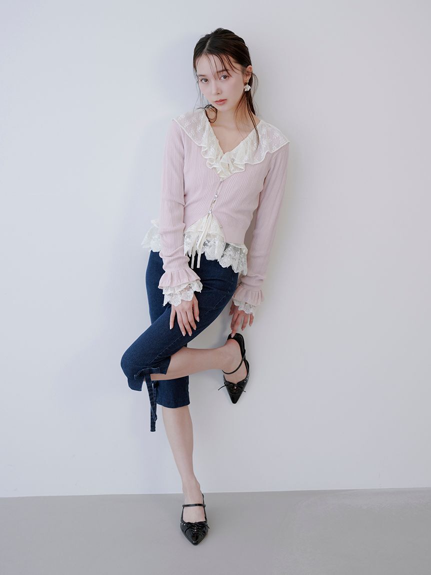 LILY BROWN「レースアップスリングバッグパンプス」|パンプス|