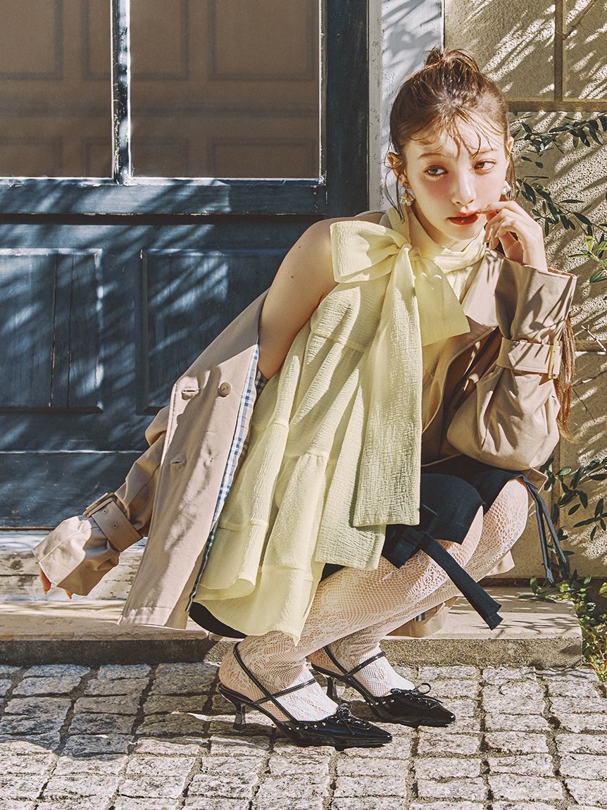 LILY BROWN「レースアップスリングバッグパンプス」|パンプス|