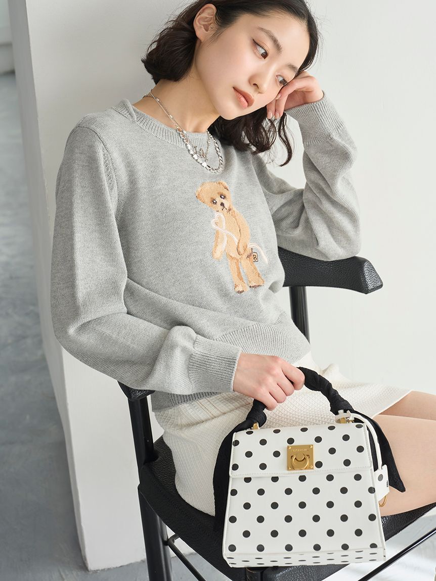 LILY BROWN「レーススカーフ付きハンドバッグ」|ハンドバッグ|