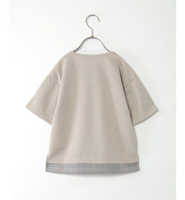 ikka kids「キーネックチェックレイヤードT（120~160cm）」|Tシャツ・カットソー|