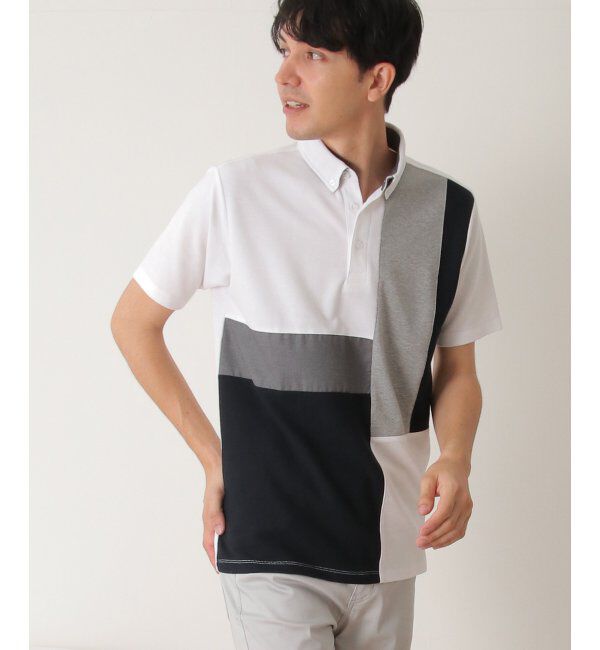ikka「鹿の子切り替えポロシャツ」|その他|