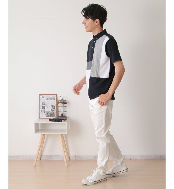 ikka「鹿の子切り替えポロシャツ」|その他|