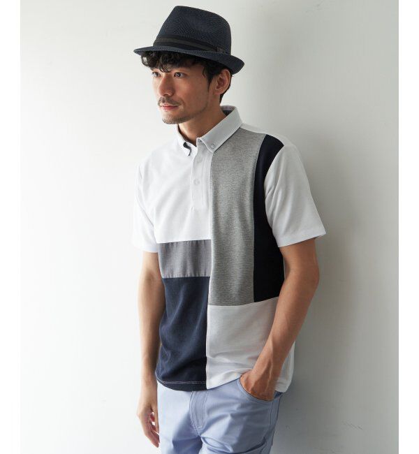 ikka「鹿の子切り替えポロシャツ」|その他|