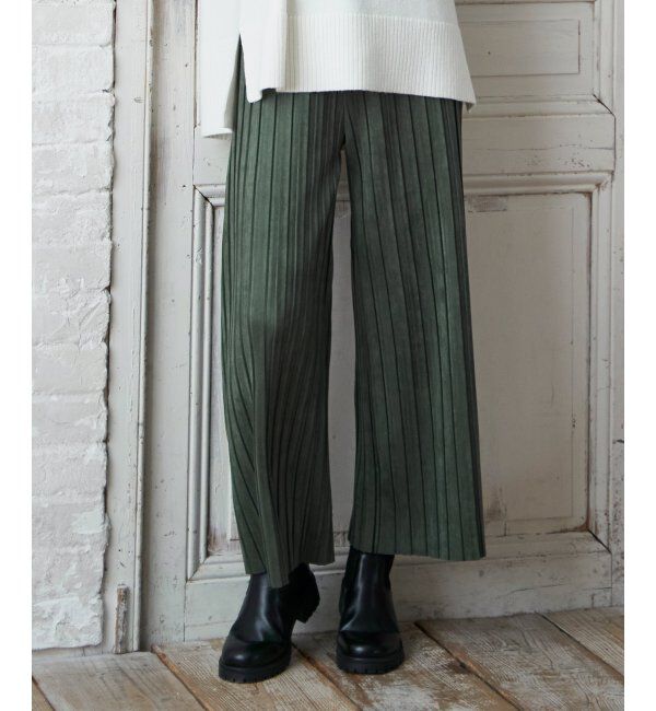 ikka「【雑誌InRed12月号掲載】スエードライクプリーツワイドパンツ」|その他|