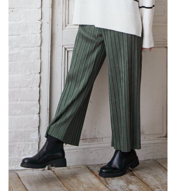 ikka「【雑誌InRed12月号掲載】スエードライクプリーツワイドパンツ」|その他|