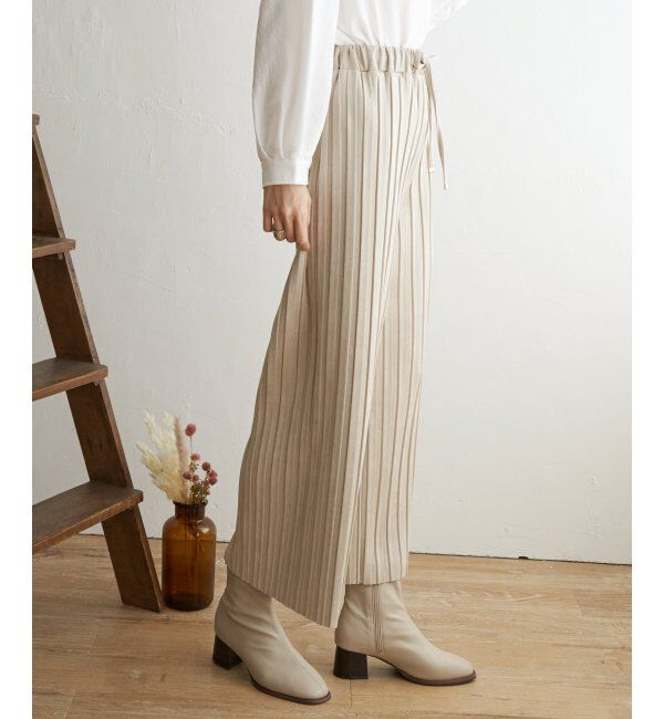 ikka「【雑誌InRed12月号掲載】スエードライクプリーツワイドパンツ」|その他|