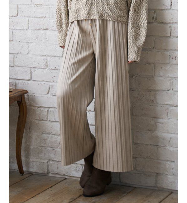 ikka「【雑誌InRed12月号掲載】スエードライクプリーツワイドパンツ」|その他|