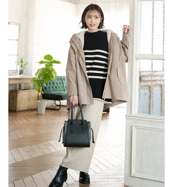 ikka「【雑誌InRed12月号掲載】 ファーライナー3WAYミドルマウンテンパーカー」|ブルゾン・スタジャン|