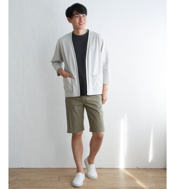 ikka「【接触冷感／抗菌防臭】GOKU楽 セイケツ8分カーディガン」|カーディガン|