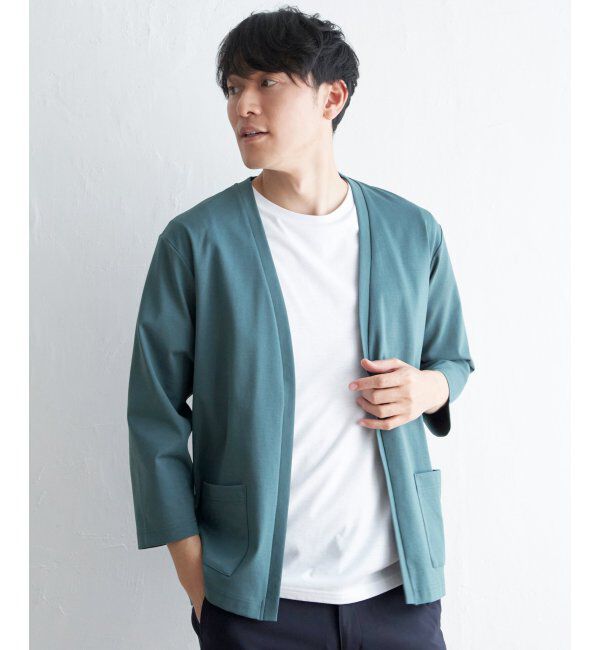 ikka「【接触冷感／抗菌防臭】GOKU楽 セイケツ8分カーディガン」|カーディガン|