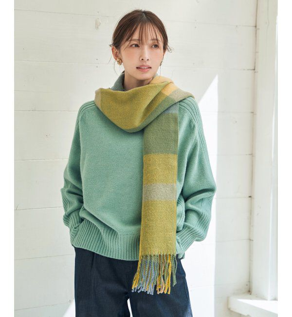 ikka「ウォッシャブルマルチチェックマフラー」|マフラー|