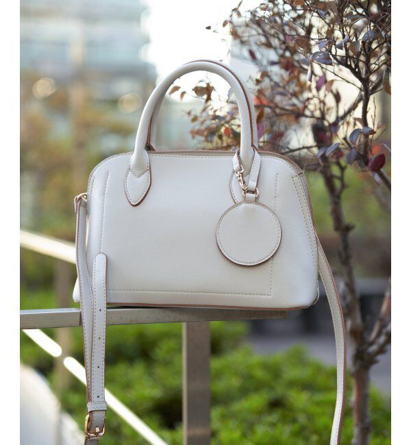 ikka「合皮2WAYボストンミラー付きトートバッグ」|その他|