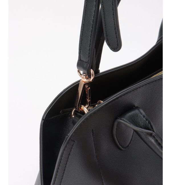 ikka「合皮2WAYボストンミラー付きトートバッグ」|その他|