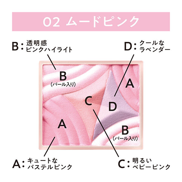セザンヌ「セザンヌ ブレンドカラーチーク 02 ムードピンク (4.5g)」|チーク|