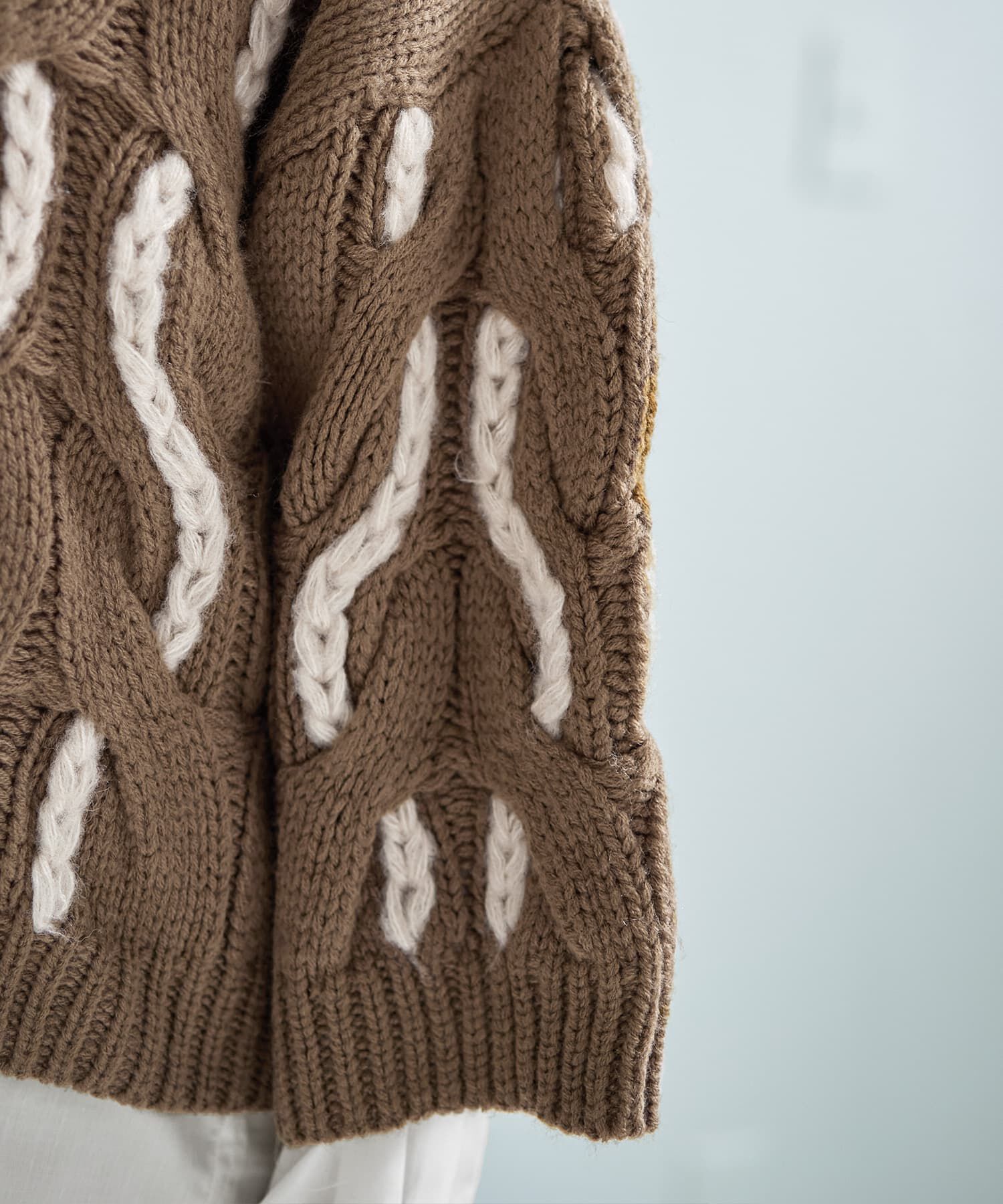 STYLE DELI「ゆる編みランダムケーブルニットトップス」|ニット・セーター|