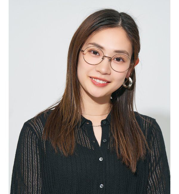  「ラウンド型 メガネ | 丸型メガネ チタン 軽量 メタルフレーム レディース 大人可愛い レンズ交換券付」|メガネ|