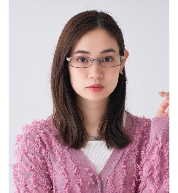  「 スクエア型 メガネ | 横長 メタルフレーム 伊達めがね 度付きユニセックス  STANDARD  レンズ交換券付」|メガネ|
