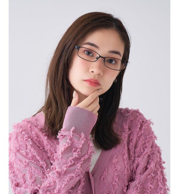  「 スクエア型 メガネ | 横長 メタルフレーム 伊達めがね 度付きユニセックス  STANDARD  レンズ交換券付」|メガネ|ブラック系その他