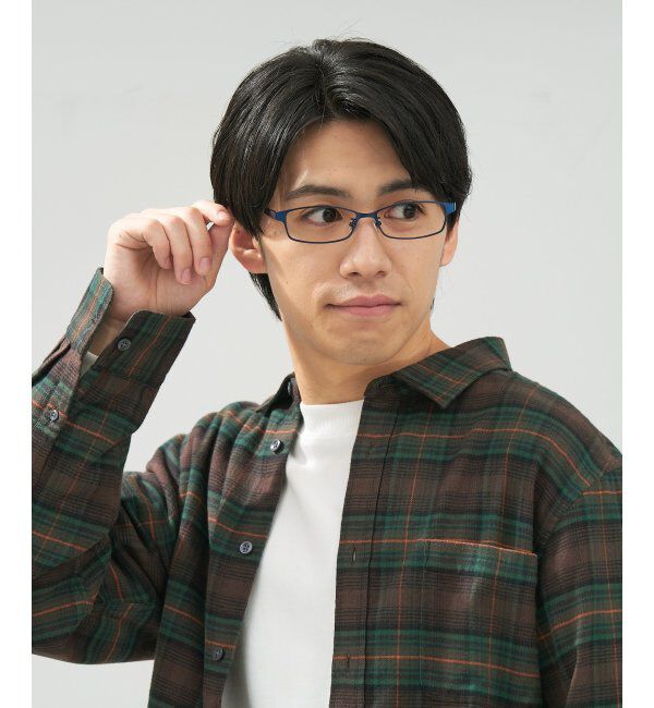  「 スクエア型 メガネ | 横長 メタルフレーム 伊達めがね 度付きユニセックス  STANDARD  レンズ交換券付」|メガネ|