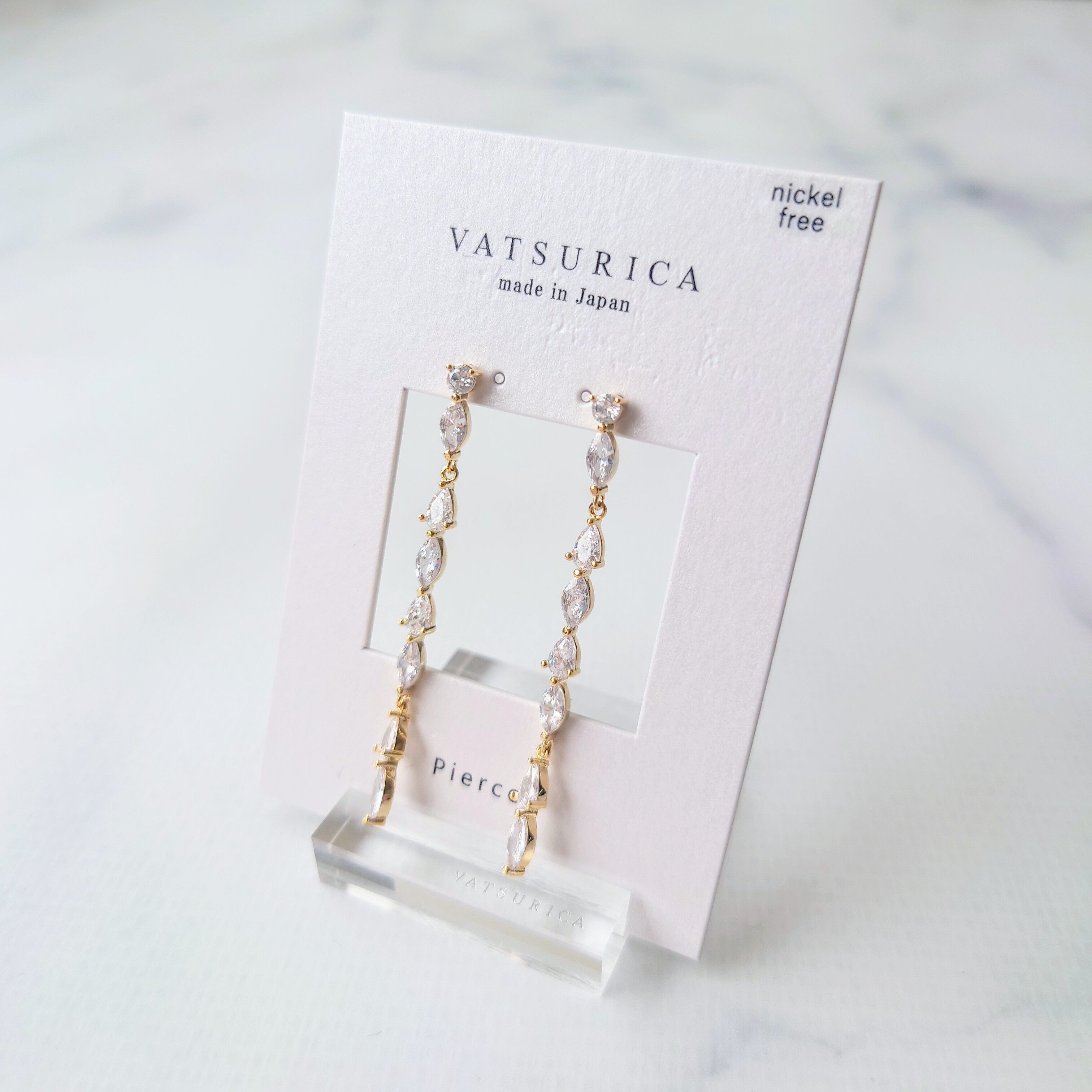 MARQUISE「ラインジルコニアピアス」|ピアス|