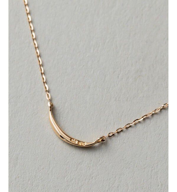 ete「[レイヤード] K10YG クレセントムーン ネックレス」|ネックレス|