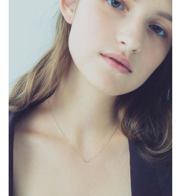 ete「[レイヤード] K10YG クレセントムーン ネックレス」|ネックレス|