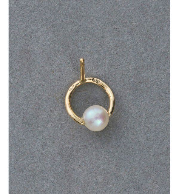 ete「K10YG パール サークル ピアス」|ピアス|