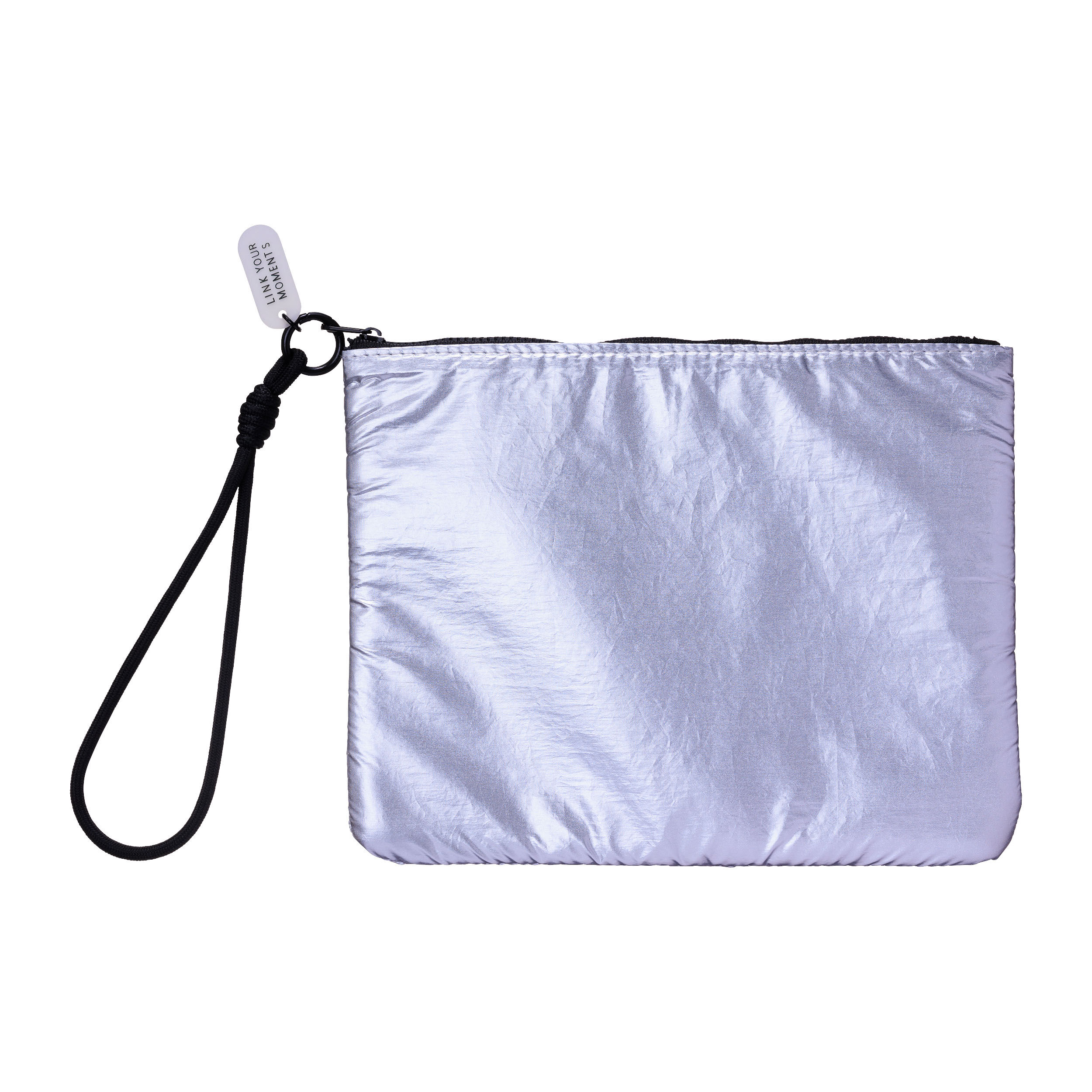  「フラットポーチ／ハンドストラップコレクション」|ポーチ|シルバー