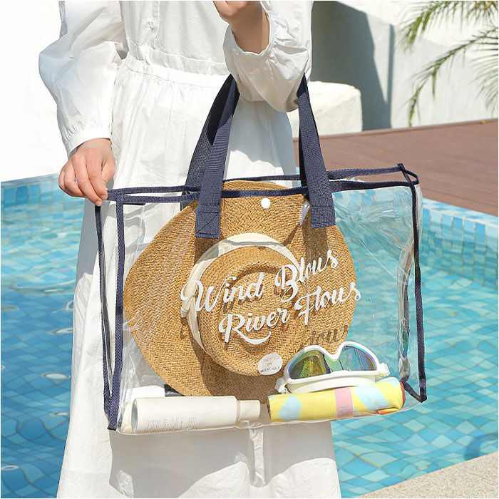 BACKYARD FAMILY「透明 ビニールバッグ 通販 ビニールバック トートバック トートバッグ 大容量 大きめ」|トートバッグ|