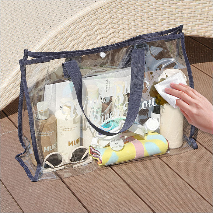 BACKYARD FAMILY「透明 ビニールバッグ 通販 ビニールバック トートバック トートバッグ 大容量 大きめ」|トートバッグ|