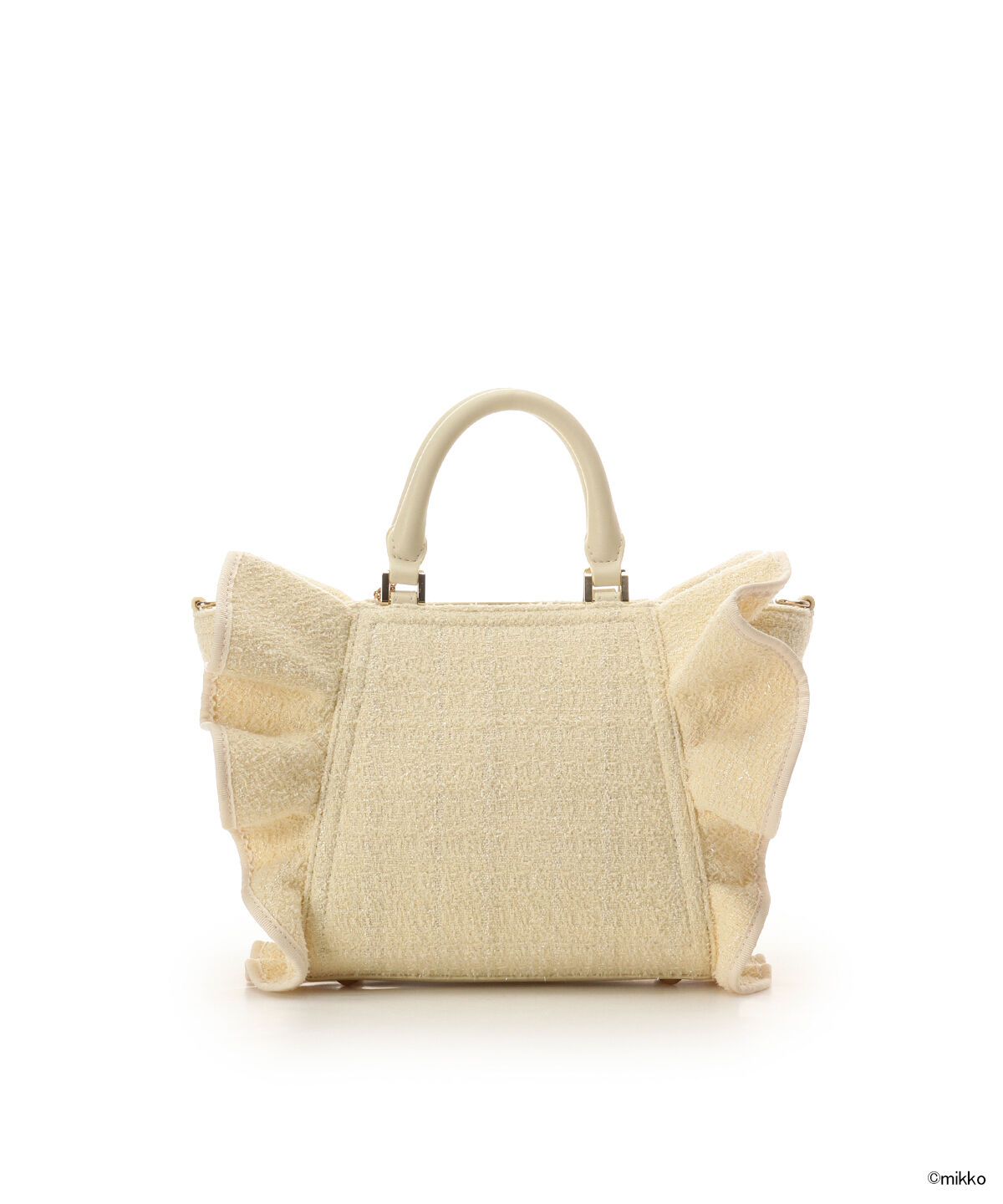 Samantha Vega「Lil ala mode&times;SAMANTHAVEGAコレクション ツイードフリルハンドバッグ」|ハンドバッグ|