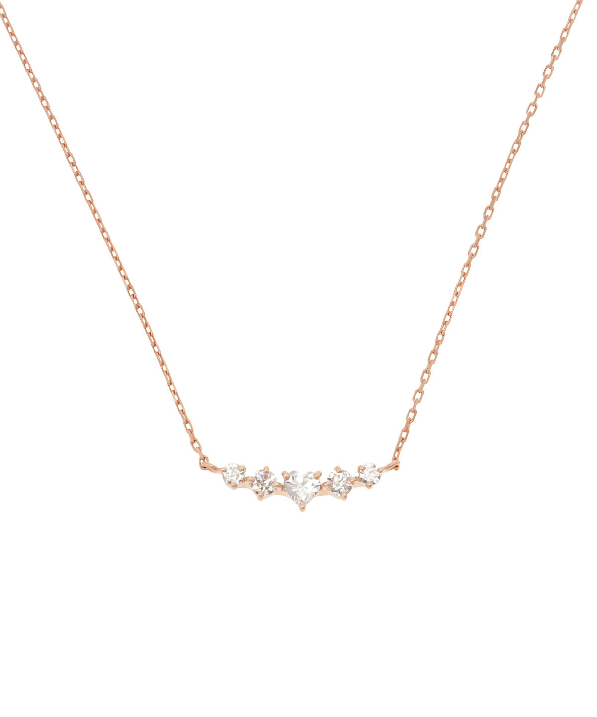 SAMANTHA SILVA「ハートクリアストーンネックレス」|ネックレス|SILVER PGﾒｯｷ