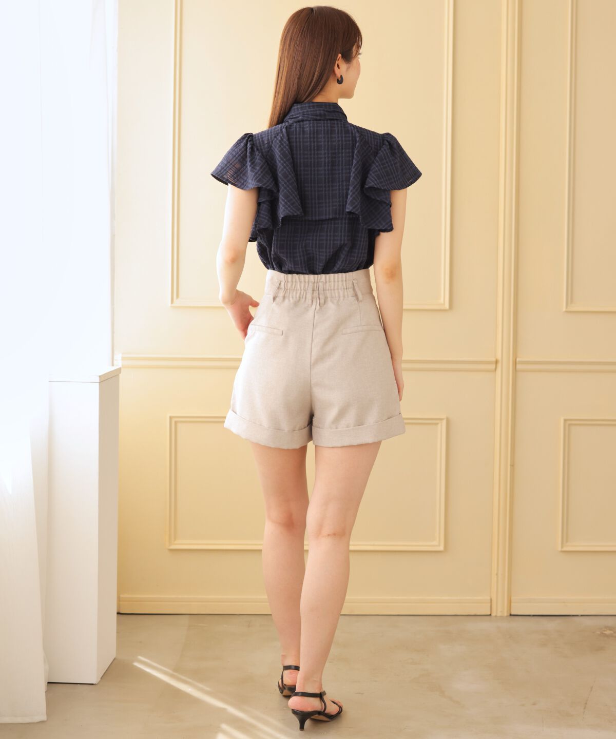 アンドクチュール「6/13(金)発売ライトタックショートパンツ」|キュロット|