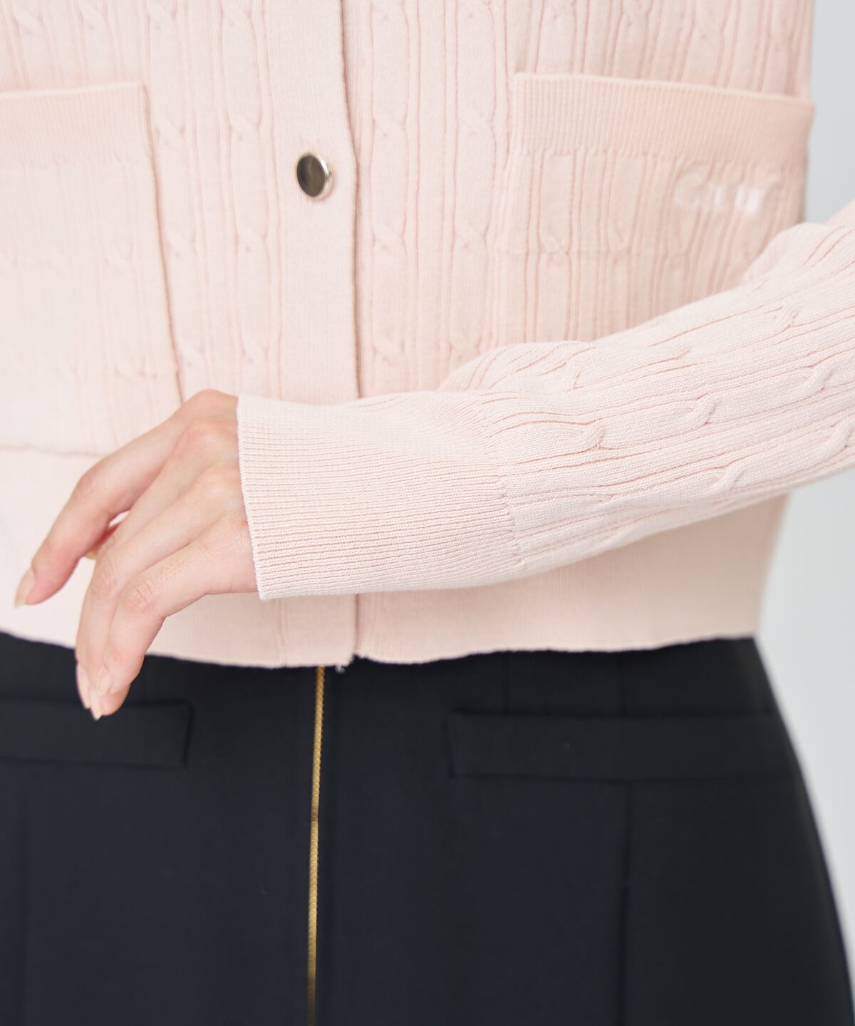 アンドクチュール「ケーブル編みカーディガンアンサンブル」|カーディガン|