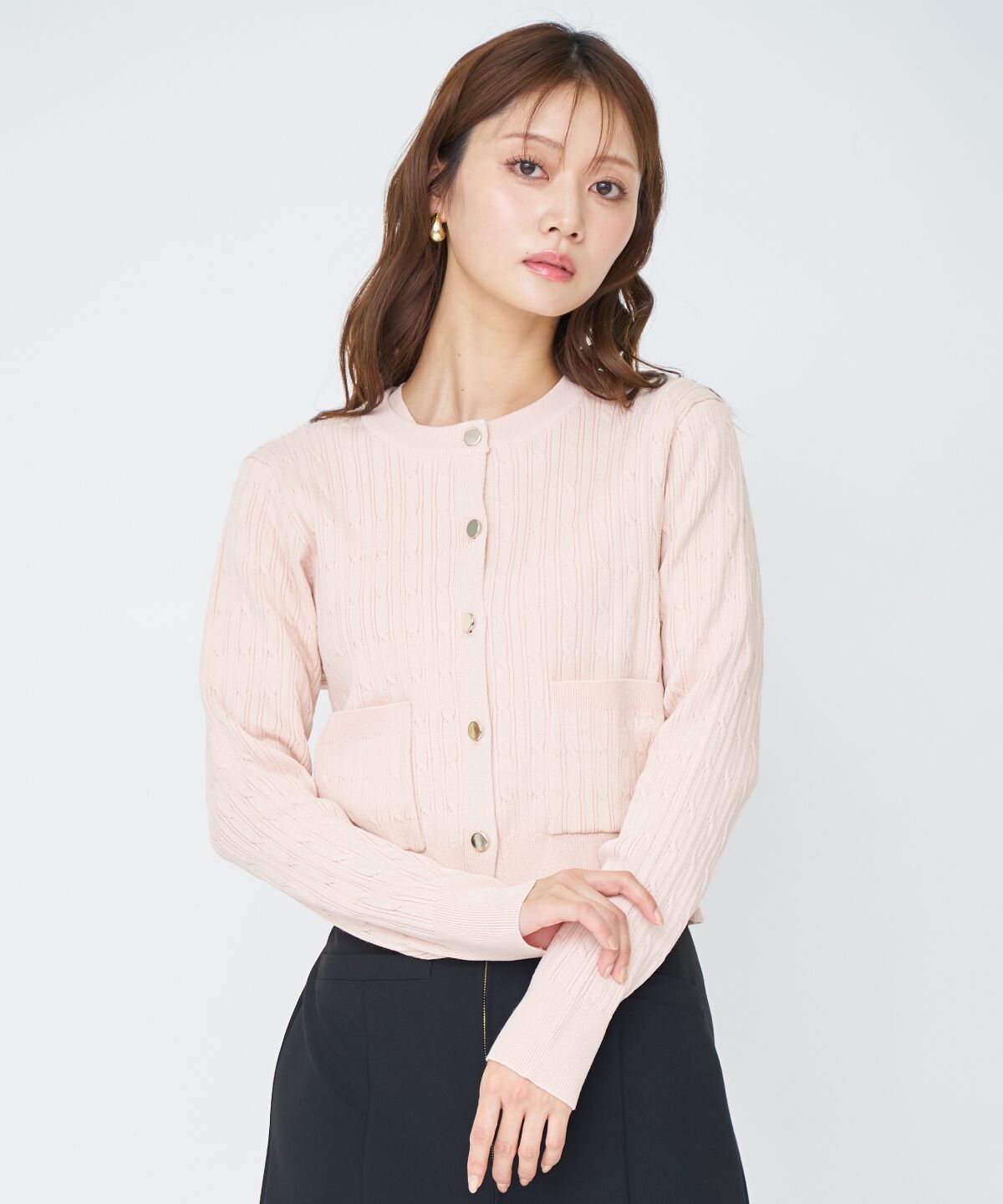 アンドクチュール「ケーブル編みカーディガンアンサンブル」|カーディガン|