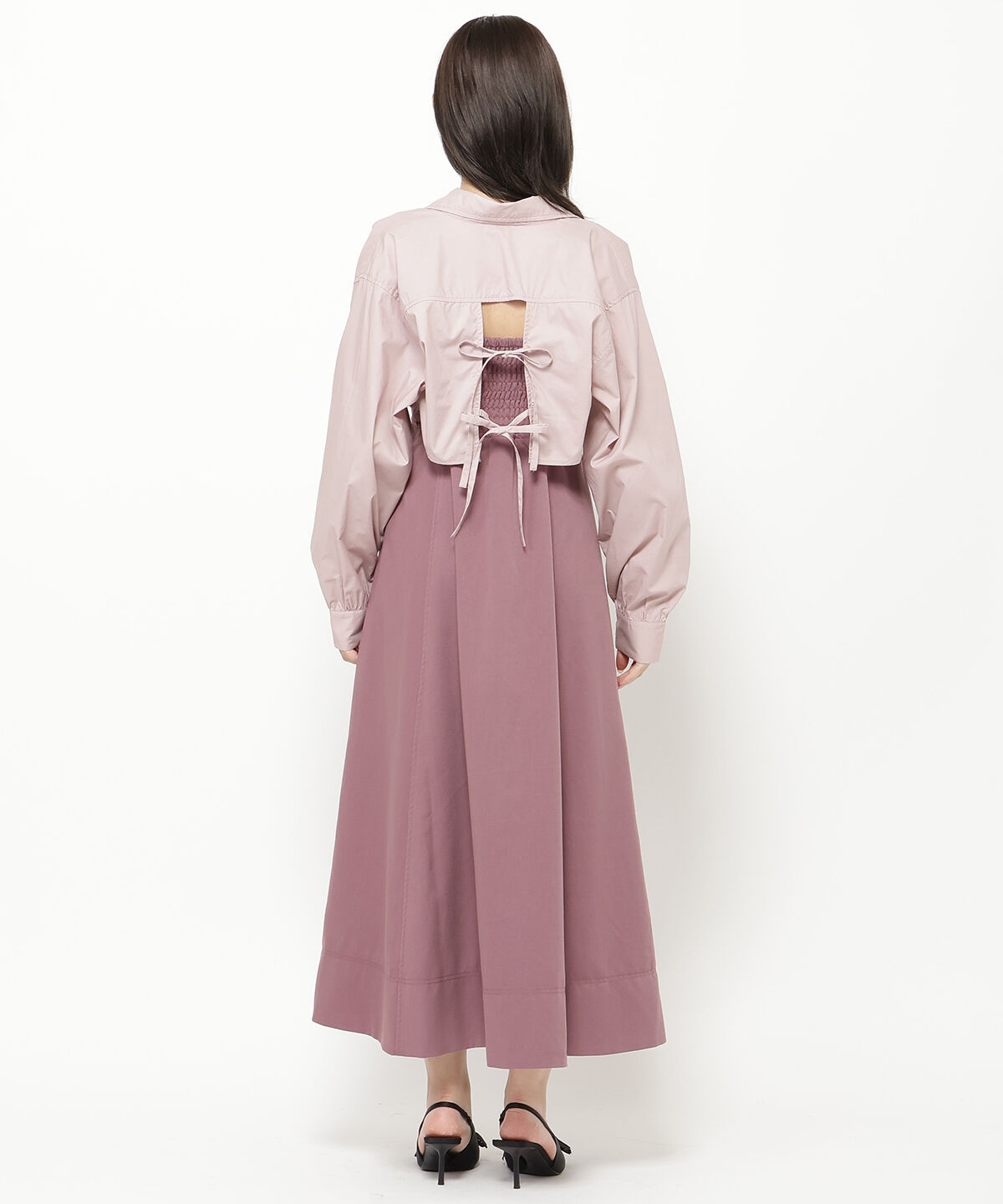 REDYAZEL「バックリボンシャツ＆キャミワンピセット」|ワンピース|