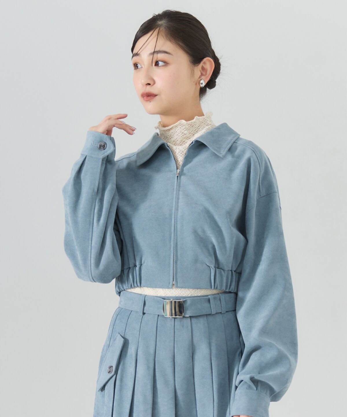 REDYAZEL「フロントジップショートブルゾン」|ブルゾン・スタジャン|