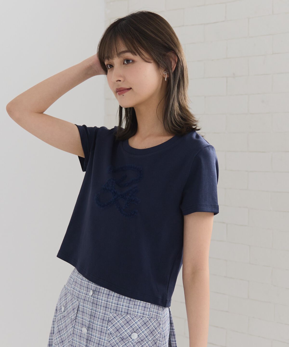 REDYAZEL「チュールフリルRAロゴTシャツ」|Tシャツ・カットソー|