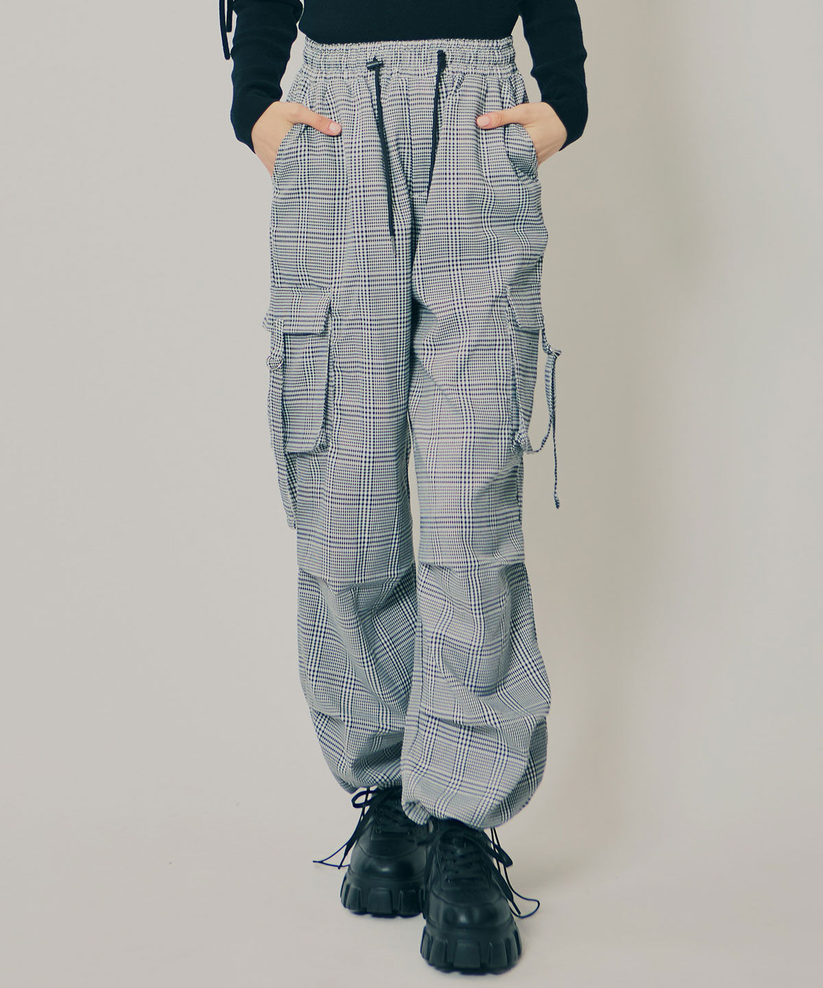 REDYAZEL「タブポケットカーゴパンツ」|その他|黒系チェック