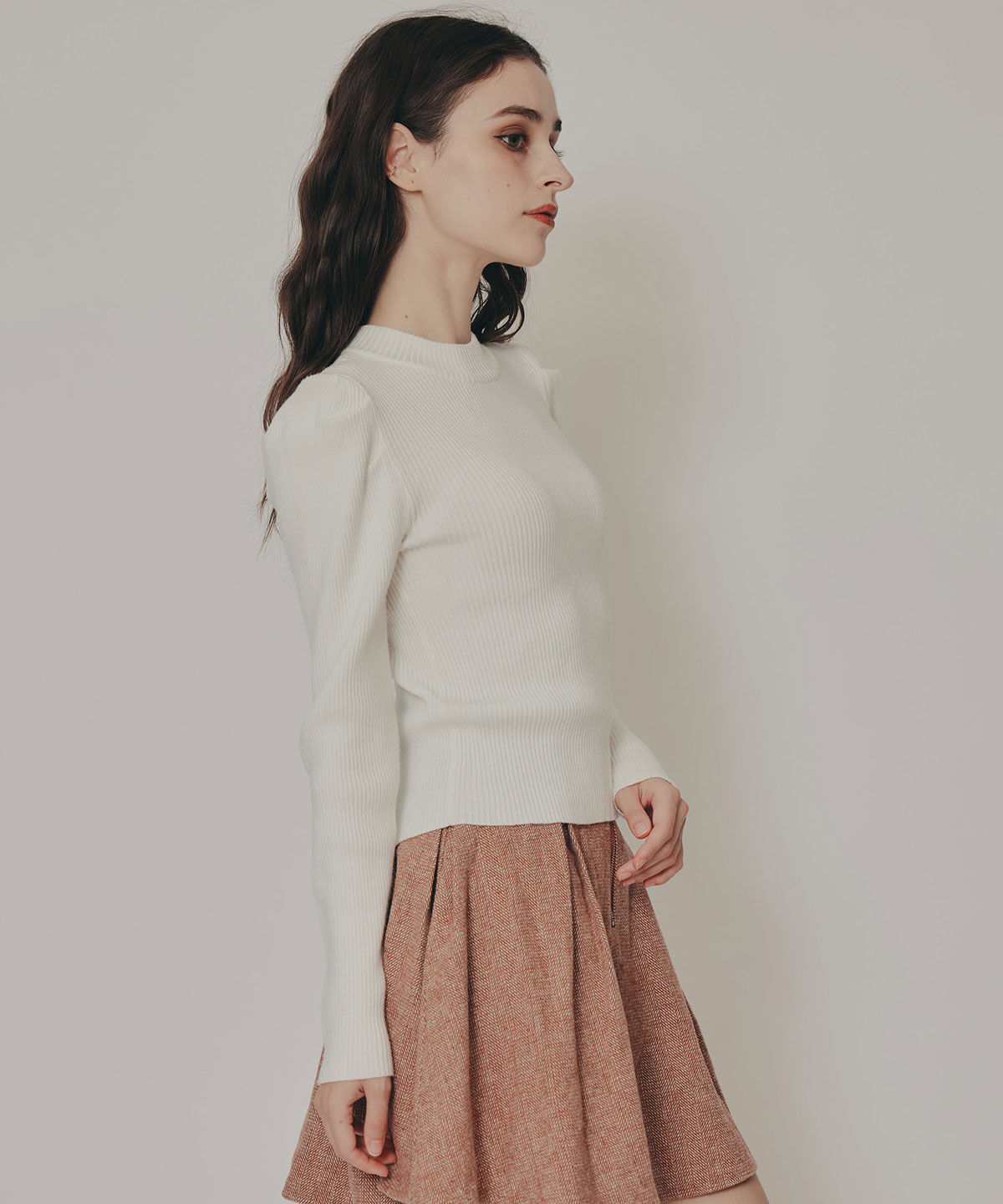 REDYAZEL「パワショルボトルネックニットトップス」|ニット・セーター|