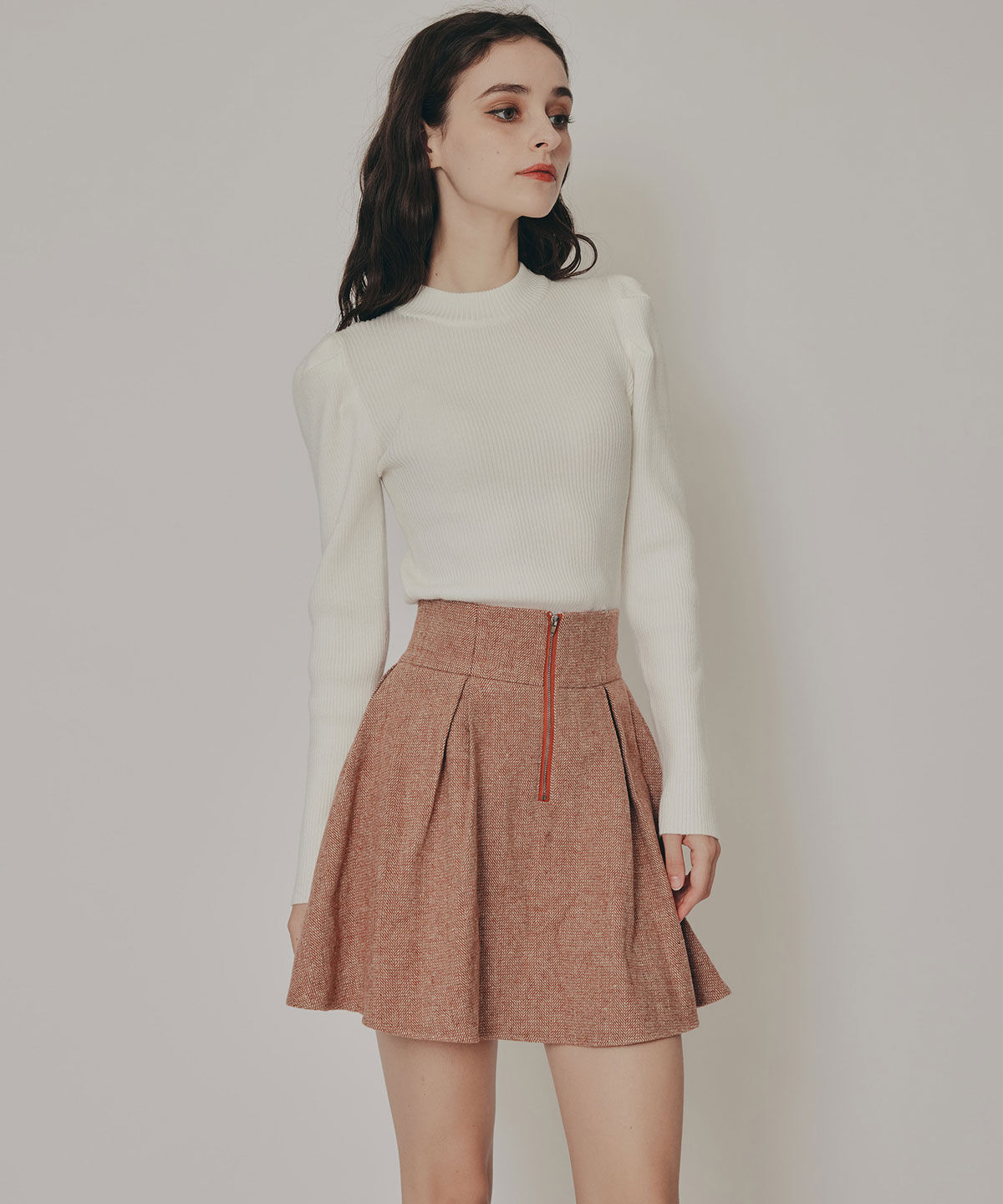 REDYAZEL「パワショルボトルネックニットトップス」|ニット・セーター|