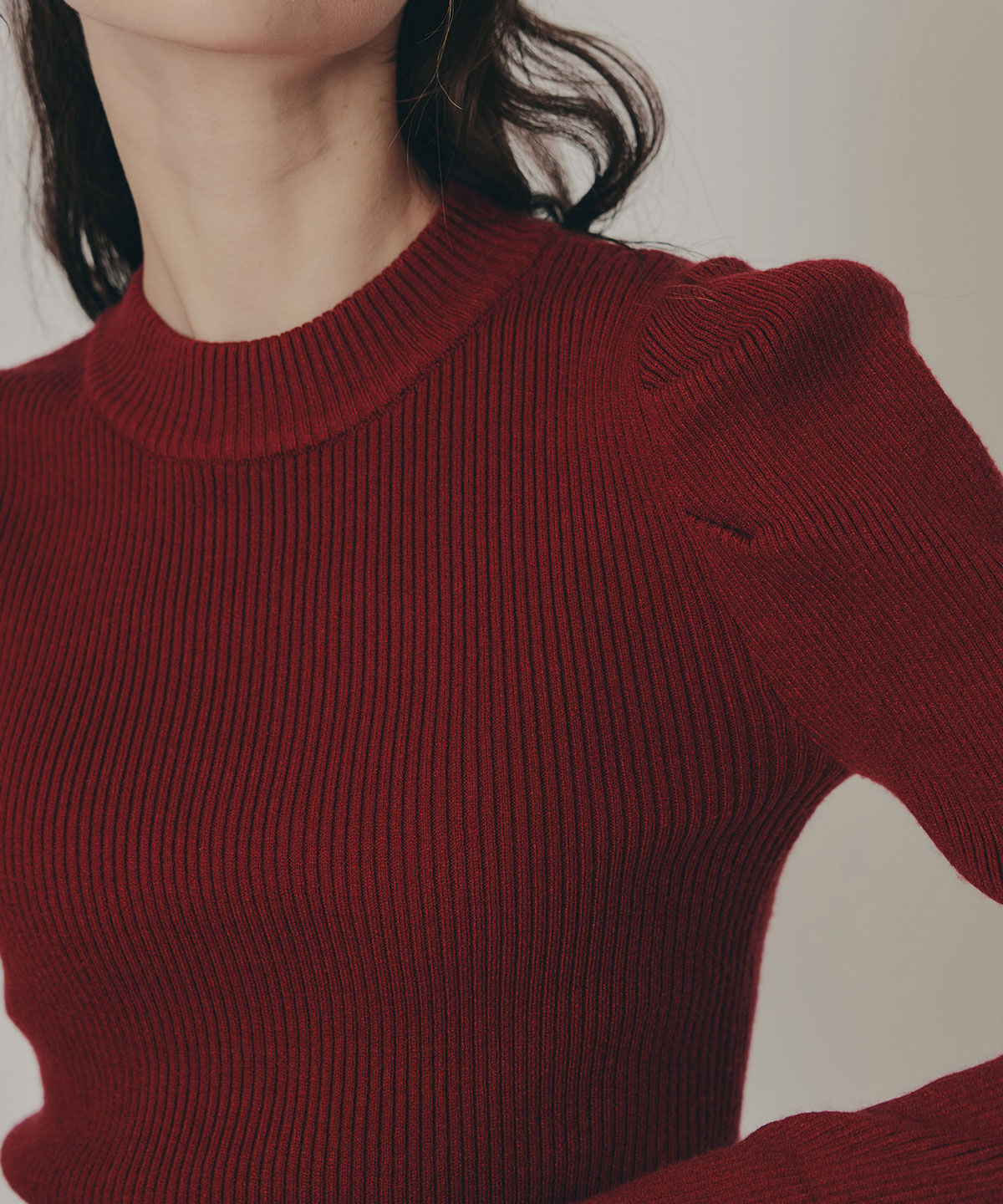REDYAZEL「パワショルボトルネックニットトップス」|ニット・セーター|