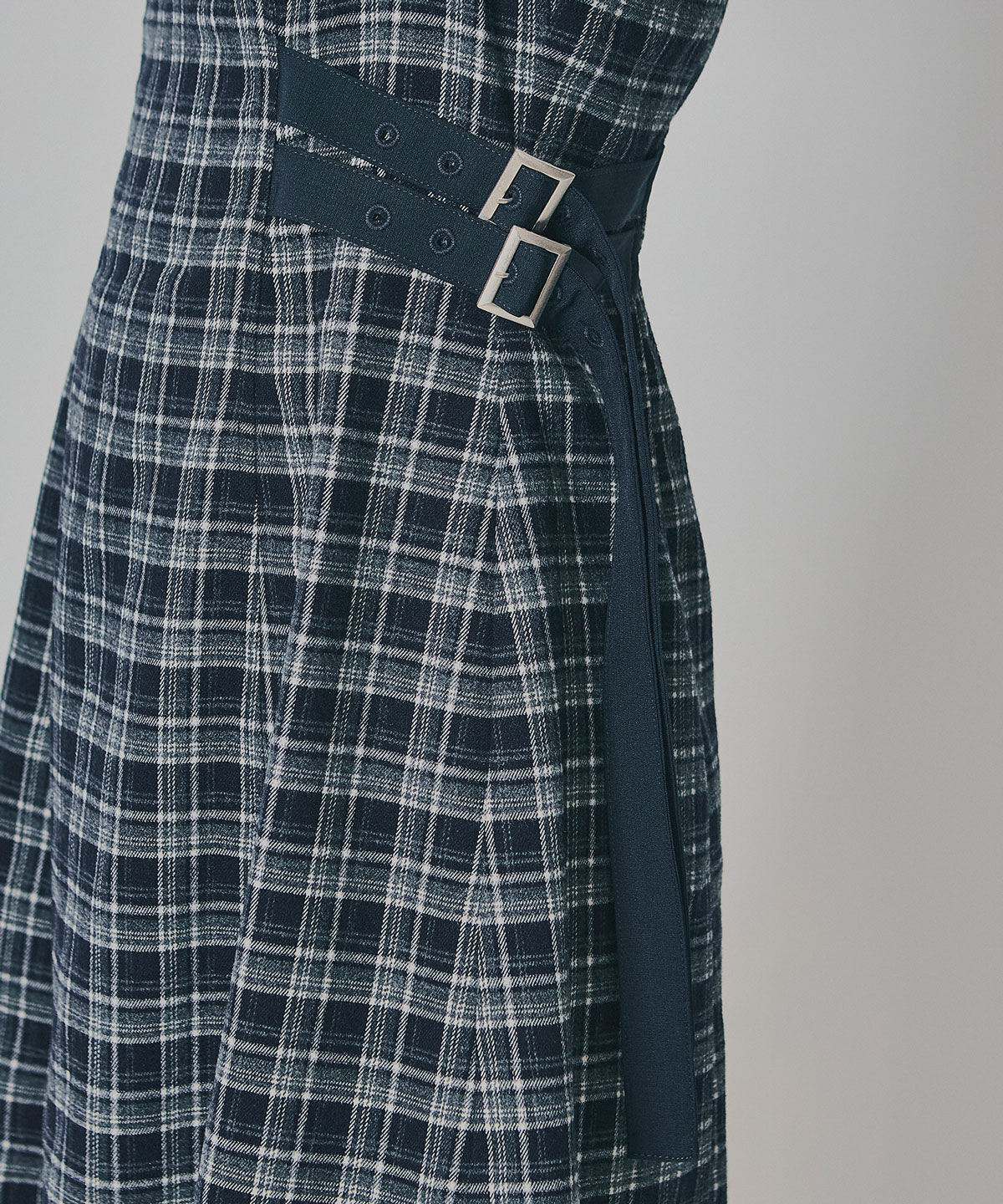 REDYAZEL「チェックショートジャケット&times;Wベルトワンピースセットアップ」|ワンピース|