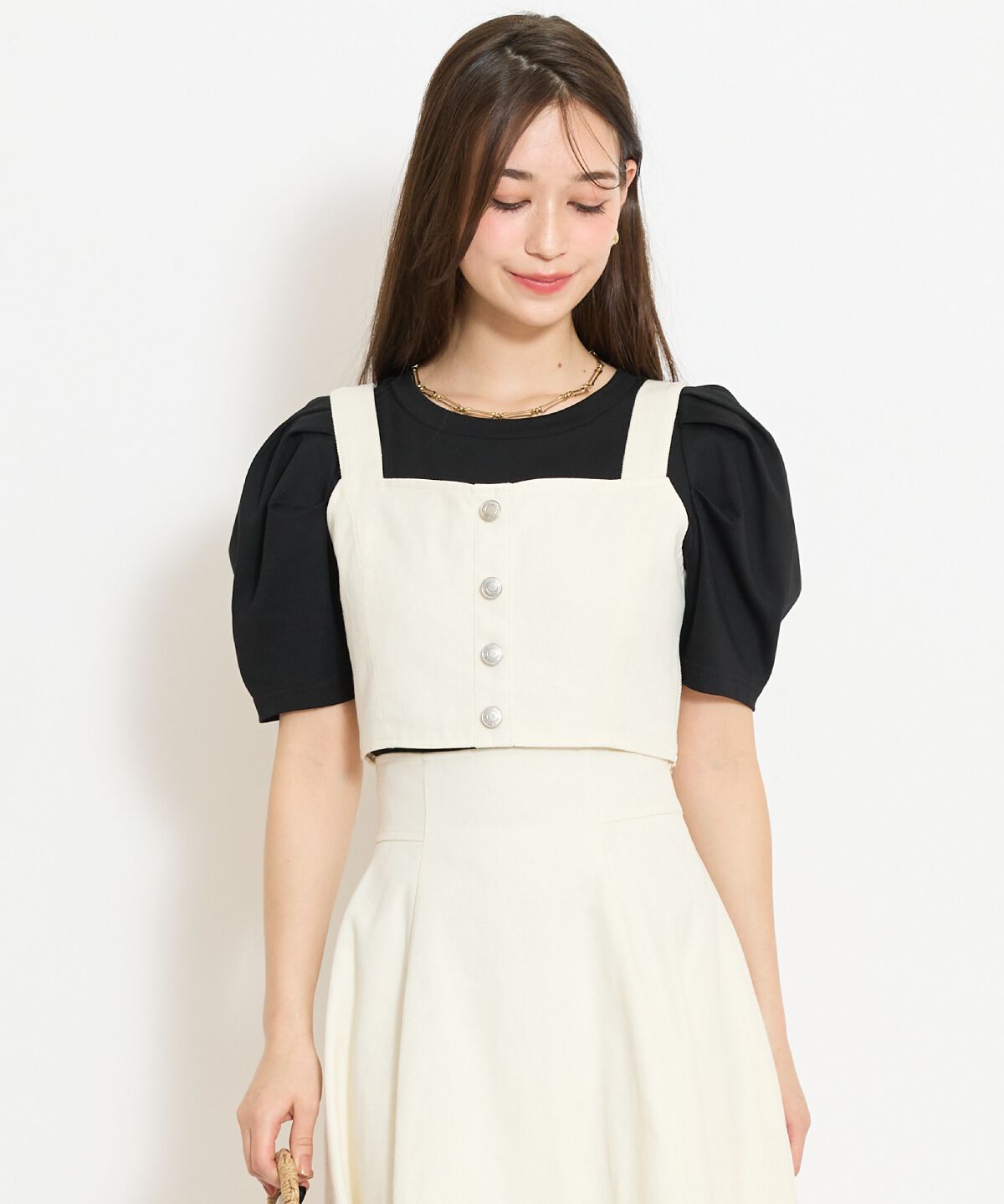 WILLSELECTION「ボタン付きデニムビスチェ」|その他|