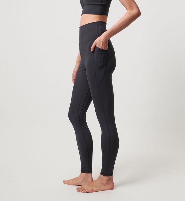 UNITED ARROWS「＜TO UNITED ARROWS＞CLOUD サイドポケット レギンス」|スポーツ|BLACK